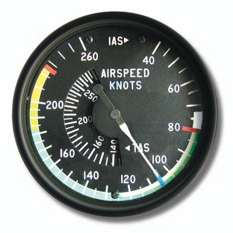  Airspeed indicator markings for a multiengine airplane. 